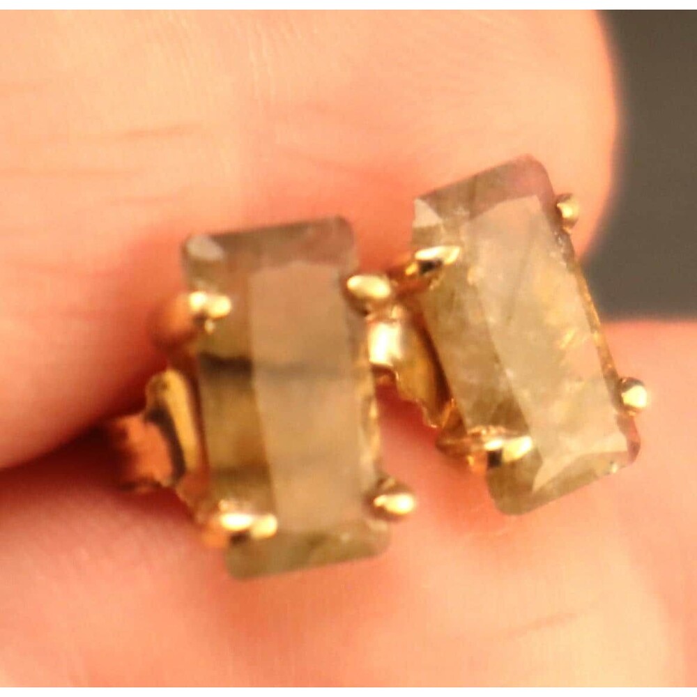 Vintage Sterling Agate Earrings Marked RR